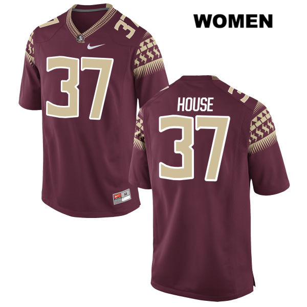 Women's NCAA Nike Florida State Seminoles #37 Kameron House College Red Stitched Authentic Football Jersey OMI1669BE